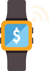 Wall Mural - smartwatch with nfc allowing contactless payment