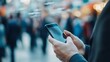 © Artelio - Phone use, crowds, blurred street, for urban life