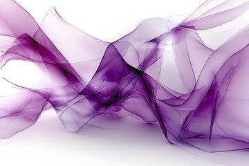 Canvas Print - Abstract Purple Wave Forms Digital Art Design