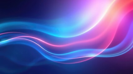 Wall Mural - Abstract neon holographic wave design with vibrant colors and futuristic feel, digital, neon