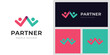 © Agung - People partnership Logo icon design with collaboration concept symbol for partnership, teamwork vector logo template