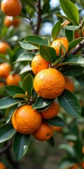 Canvas Print - A vibrant orange fruit with a thick, easy-to-peel skin, juicy pulp, and a sweet, tangy flavor