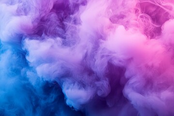 Poster - Colorful smoke swirls in shades of pink and blue, creating an ethereal atmosphere