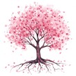 © LyceeChee - Watercolor Painting of a Blooming Cherry Tree