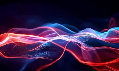 Wall Mural - dynamic waves of colorful light: abstract background for digital interfaces, artistic designs, or te
