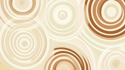Aufkleber - Abstract circular patterns in warm tones create a modern artistic design for decor and backgrounds. Generative AI