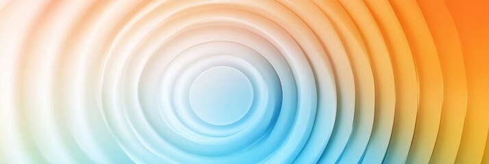 Poster - Colorful concentric circles create a vibrant visual effect in a serene design. Generative AI