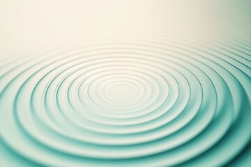Aufkleber - Circles of water create ripples on a calm surface during serene daylight hours. Generative AI