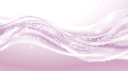 Wall Mural - Abstract Lavender Wave Background With Sparkling Particles