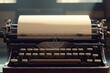 © Anat art - Vintage typewriter with a blank sheet displaying breaking news in bold letters during a quiet afternoon. Generative AI