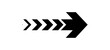 © JustPrint - Black graphic arrow icon pointing right. Composed of chevron shapes, this symbol represents progress, direction, speed, and forward movement. Isolated on white.