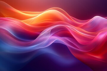 Wall Mural - Abstract Colorful Waves Flowing Design