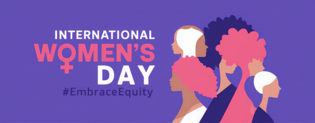 Womans international day. 8th march. Embrace Equity. EmbraceEquity campaign. Stand up against discrimination and stereotype 
