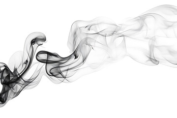 black smoke isolated on a white or transparent background