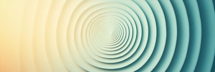 Aufkleber - Circular patterns create an illusion of depth and movement with soft colors in a dynamic design. Generative AI