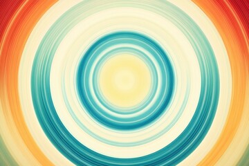 Leinwandbilder - Colorful concentric circles pattern creating a vibrant abstract design with smooth transitions. Generative AI