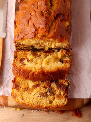 Wall Mural - Fruit cake with cherry, pineapple and sultana, sliced