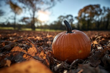 outdoor farmer market showcases orange pumpkins. visiting a pumpkin patch for fall colors