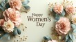 © Nadya - Happy womens day floral card with letters