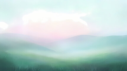 Poster - delicate pastel landscape