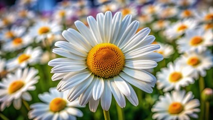 Sticker - Daisy Blossoms in a Vibrant English Garden During Springtime. Generative AI