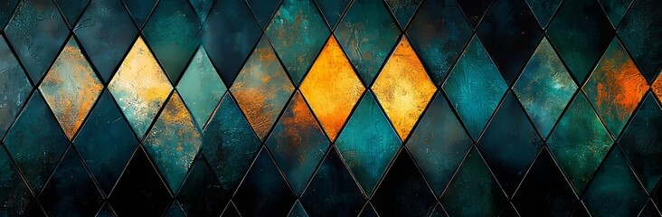 Wall Mural - Dark turquoise abstract background with a regular pattern