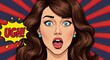© Deamard - Vibrant pop art female illustration with exaggerated frustration and 'UGH!' typography