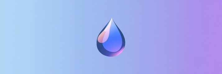 Aufkleber - Water droplet design with vibrant colors creating a modern and minimalist appeal in artistic display. Generative AI