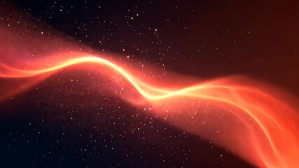 Wall Mural - dynamic abstract wave of glowing particles in cosmic space with radiant light and glimmering stars f
