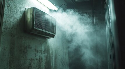 Wall Mural - an air conditioning unit blowing cool air into a room.