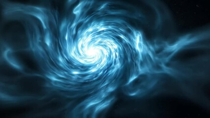 Wall Mural - abstract cosmic spiral galaxy with swirling stars displaying a mesmerizing blue vortex, emitting a s