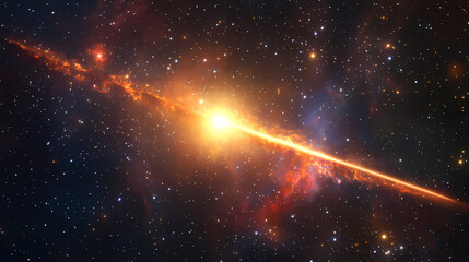space background with stardust and shining stars. realistic cosmos and color nebula. colorful galaxy