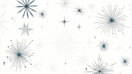 Wall Mural - abstract star pattern in soft blue tones on white background
