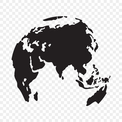 World Map in modern simple style. Earth Map.