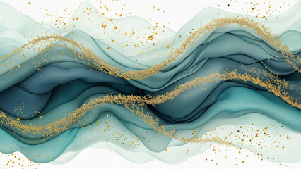 Wall Mural - A cosmic abstract painting with swirling colors and textures