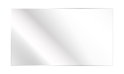 Clear, shiny acrylic sheet.  Transparent plastic panel.  Realistic glare and reflection on a see-through surface.  Ideal for showcasing objects or designs. PNG