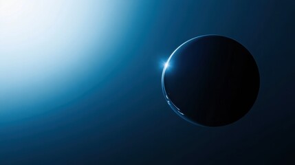 Poster - Celestial view of a dark planet illuminated by distant starlight in deep space. Generative AI