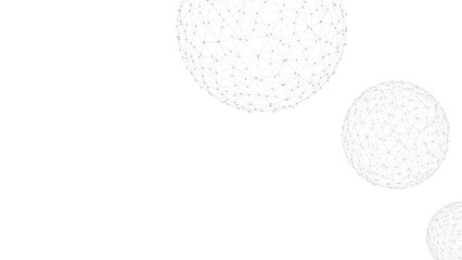 Leinwandbilder - Technology abstract background. Dots connected by lines. Minimalist mesh backdrop. Abstract polygonal shape.