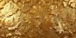 © OneWayPhoto - Golden leaf-like patterns on a shiny gold foil background,  opulent,  luxurious