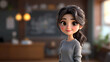 © Hilman Parid Mubaroq - 3d cartoon Female Teacher in Class 88