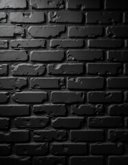Aufkleber - Dark gray brick wall texture. Detailed view of old brickwork. Design elements suggest grunge style. Suitable for various projects. Dark stone wall serves as background. Image ideal for graphic design