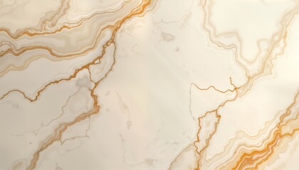 Aufkleber - Elegant natural light beige marble surface with smooth glossy texture. Abstract patterns, golden veins create luxurious appearance. High-quality detail shows natural stone material. Stylish
