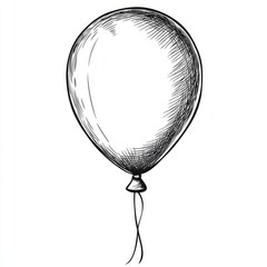 A contemporary air balloon sketch engraving illustration, perfect for T-shirt apparel prints. The design mimics scratch board art and showcases a black and white hand-drawn style