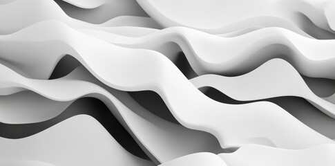 Wall Mural - A modern abstract background with white and gray stripes, incorporating curved lines and wavy patterns