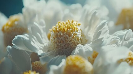 Sticker - Close Up View Of Delicate White Flowers