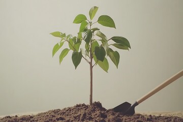 Wall Mural - Planting a Seed: A Symbol of Growth and Renewal