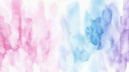 Wall Mural - soft pastel watercolor background in pink and blue shades