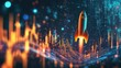 © Sirinya - A rocket ascending amid glowing financial lines, symbolizing innovation, growth, and wealth creation in a modern economic context.
