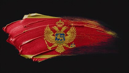 Canvas Print - Montenegro National Flag Painted on Canvas