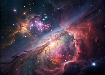 beautiful depiction of a nebula in outer space
